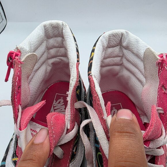 Vans Sk8 Hi Reissue Girls Size 3 Pink Side Zip Sneakers School Casual Outdoors - Picture 9 of 13
